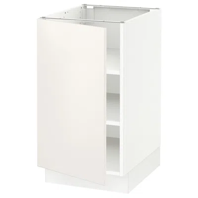 Ikea Sektion Base Cabinet With Shelves, White/veddinge White, 18x24x30 "