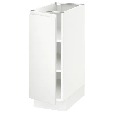 Ikea Sektion Base Cabinet With Shelves, White/voxtorp Matte White, 12x24x30 "