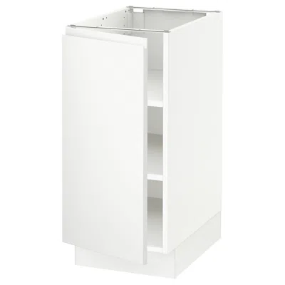 Ikea Sektion Base Cabinet With Shelves, White/voxtorp Matte White, 15x24x30 "