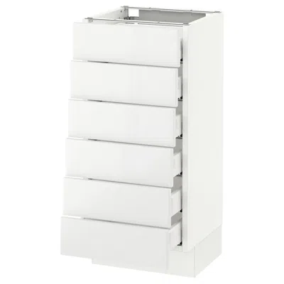 Ikea Sektion Base Cabinet/6 Fronts/6 Low Drawers, White Maximera/ringhult White, 15x15x30 "