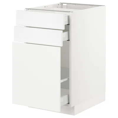 Ikea Sektion Base Cabinet/pull-out Storage/2 Drawer, White Maximera/axstad Matte White, 18x24x30 "