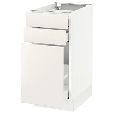 Ikea Sektion Base Cabinet/pull-out Storage/2 Drawer, White Maximera/veddinge White, 15x24x30 "