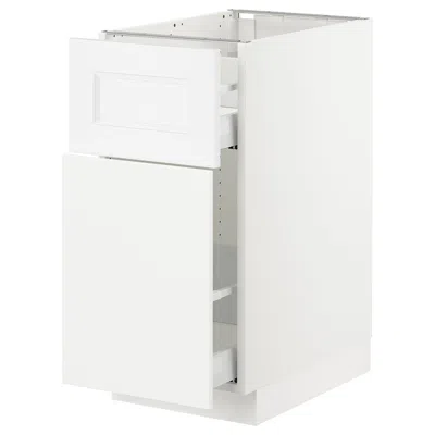 Ikea Sektion Base Cabinet/pull-out Storage/drawer, White Maximera/axstad Matte White, 15x24x30 "