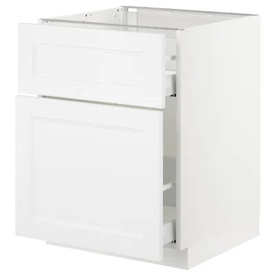 Ikea Sektion Base Cabinet/pull-out Storage/drawer, White Maximera/axstad Matte White, 24x24x30 "
