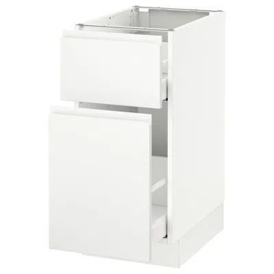Ikea Sektion Base Cabinet/pull-out Storage/drawer, White Maximera/voxtorp Matte White, 15x24x30 "