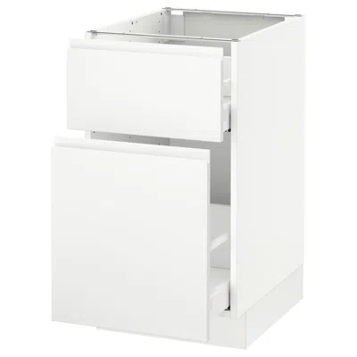 Ikea Sektion Base Cabinet/pull-out Storage/drawer, White Maximera/voxtorp Matte White, 18x24x30 "