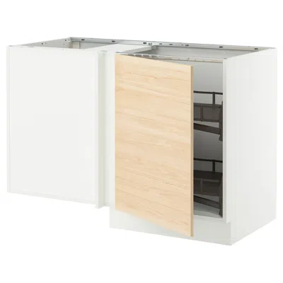 Ikea Sektion Corner Base Cabinet With Pull-out Fitting, White/askersund Light Ash Effect, 50x24x30 "