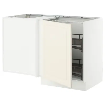 Ikea Sektion Corner Base Cabinet With Pull-out Fitting, White/bodbyn Off-white, 50x24x30 "