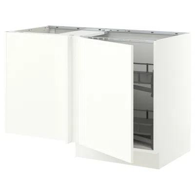 Ikea Sektion Corner Base Cabinet With Pull-out Fitting, White/aspudden Matte White, 50x24x30 "