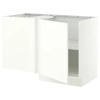 Ikea Sektion Corner Base Cabinet With Shelf, White/aspudden Matte White, 50x24x30 "
