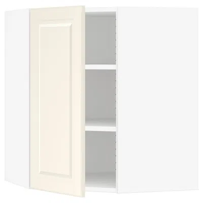Ikea Sektion Corner Wall Cabinet With Shelves, White/bodbyn Off-white, 26x15x30 "