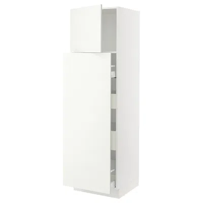 Ikea Sektion Hc With Pull-open Func 1 Door/4 Drawers​, White/vallstena White, 24x24x80 "