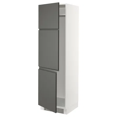 Ikea Sektion High Cabinet For Fridge/freezer, White/voxtorp Dark Gray, 24x24x80 "