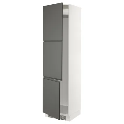 Ikea Sektion High Cabinet For Fridge/freezer, White/voxtorp Dark Gray, 24x24x90 "