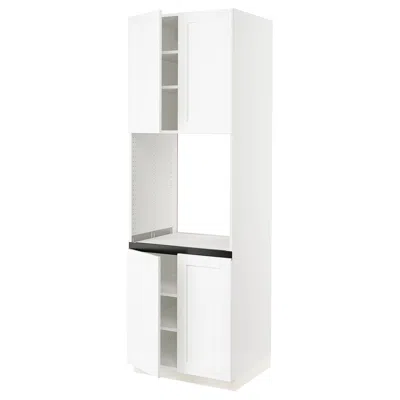 Ikea Sektion High Cabinet For Oven With 4 Doors, White Enköping/white Wood Effect, 30x24x90 "