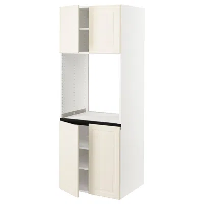 Ikea Sektion High Cabinet For Oven With 4 Doors, White/bodbyn Off-white, 30x24x80 "