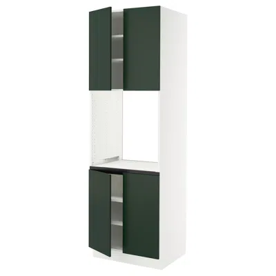 Ikea Sektion High Cabinet For Oven With 4 Doors, White/havstorp Deep Green, 30x24x90 "