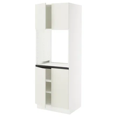 Ikea Sektion High Cabinet For Oven With 4 Doors, White/veddinge White, 30x24x80 "