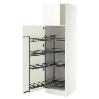 Ikea Sektion High Cabinet With Pull-out Pantry, White/aspudden Matte White, 24x24x80 "