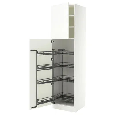 Ikea Sektion High Cabinet With Pull-out Pantry, White/aspudden Matte White, 24x24x90 "