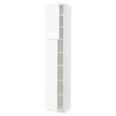 Ikea Sektion High Cabinet With Shelves/2 Doors, White Enköping/white Wood Effect, 18x15x90 "