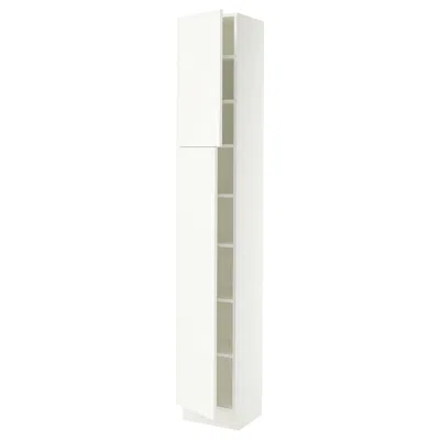 Ikea Sektion High Cabinet With Shelves/2 Doors, White/aspudden Matte White, 15x15x90 "