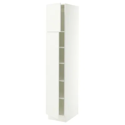 Ikea Sektion High Cabinet With Shelves/2 Doors, White/aspudden Matte White, 15x24x80 "