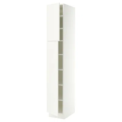 Ikea Sektion High Cabinet With Shelves/2 Doors, White/aspudden Matte White, 15x24x90 "