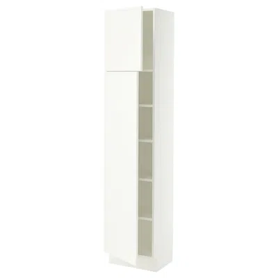 Ikea Sektion High Cabinet With Shelves/2 Doors, White/aspudden Matte White, 18x15x80 "