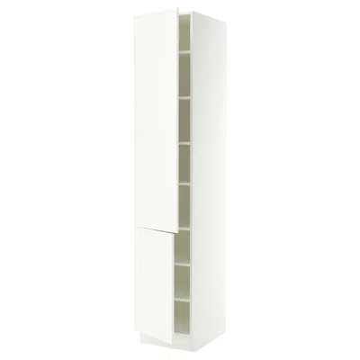 Ikea Sektion High Cabinet With Shelves/2 Doors, White/aspudden Matte White, 18x24x90 "