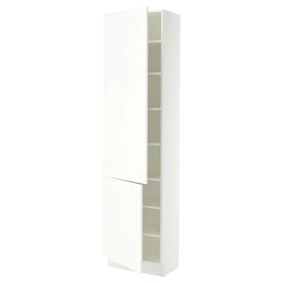 Ikea Sektion High Cabinet With Shelves/2 Doors, White/aspudden Matte White, 24x15x90 "