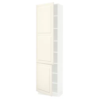 Ikea Sektion High Cabinet With Shelves/2 Doors, White/bodbyn Off-white, 24x15x90 "