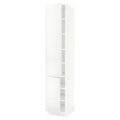 Ikea Sektion High Cabinet With Shelves/2 Doors, White/ringhult White, 18x24x90 "