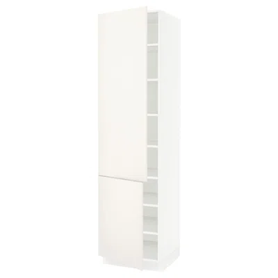 Ikea Sektion High Cabinet With Shelves/2 Doors, White/veddinge White, 24x24x90 "