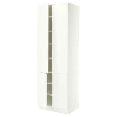 Ikea Sektion High Cabinet With Shelves/4 Doors, White/aspudden Matte White, 30x24x90 "