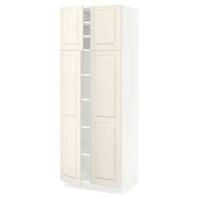 Ikea Sektion High Cabinet With Shelves/4 Doors, White/bodbyn Off-white, 30x24x80 "