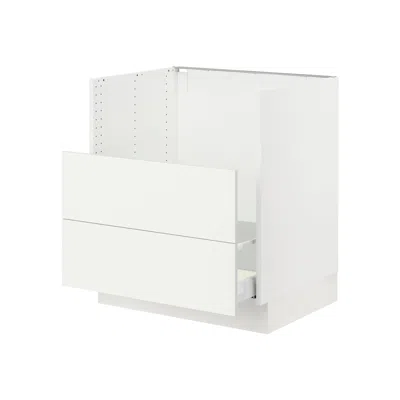 Ikea Sektion / Maximera Base Cabinet For Bredsjön Sink/2 Front/1 Drawer, White/vallstena White, 30x24x30 