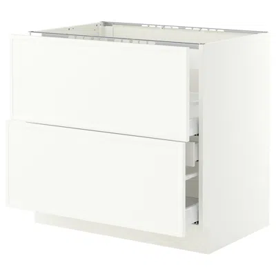 Ikea Sektion / Maximera Base Cabinet For Cooktop/interior Extractor With Drawer, White/aspudden Matte Whi
