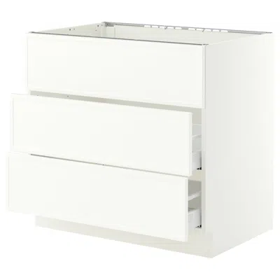 Ikea Sektion / Maximera Base Cabinet For Cooktop/interior Extractor With Drawer, White/aspudden Matte Whi