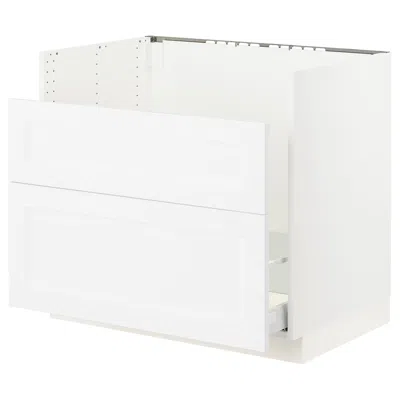 Ikea Sektion / Maximera Base Cabinet For Havsen Snk/recyc/2 Fr, White/axstad Matte White, 36x24x30 "