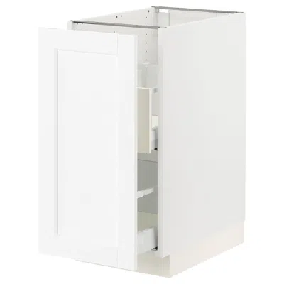 Ikea Sektion / Maximera Base Cabinet For Recycling/1 Door, White Enköping/white Wood Effect, 15x24x30 "