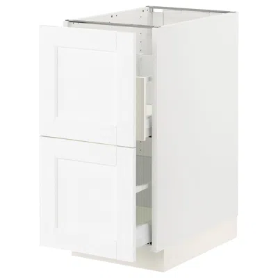 Ikea Sektion / Maximera Base Cabinet For Recycling/2 Fronts, White Enköping/white Wood Effect, 15x24x30 "