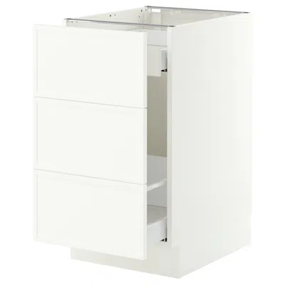 Ikea Sektion / Maximera Base Cabinet For Recycling/3 Fronts, White/aspudden Matte White, 18x24x30 "