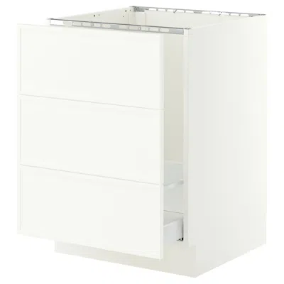 Ikea Sektion / Maximera Base Cabinet For Sink/waste Sort/3 Fronts, White/aspudden Matte White, 24x24x30 "