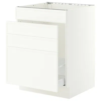 Ikea Sektion / Maximera Base Cabinet For Sink/waste Sort/4 Fronts, White/aspudden Matte White, 24x24x30 "