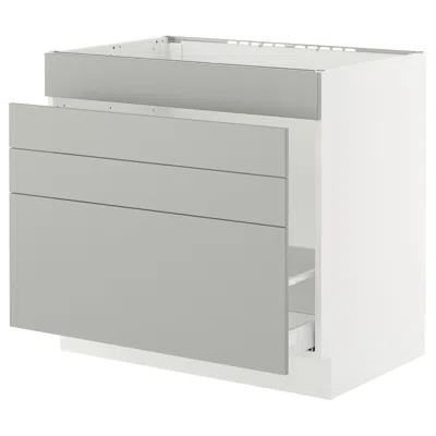 Ikea Sektion / Maximera Base Cabinet For Sink/waste Sort/4 Fronts, White/havstorp Light Gray, 36x24x30 "