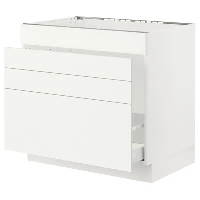 Ikea Sektion / Maximera Base Cabinet For Sink/waste Sort/4 Fronts, White/vallstena White, 36x24x30 "