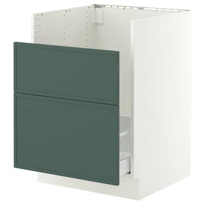 Ikea Sektion / Maximera Base Cabinet For Tallsjön Sink, White/aspudden Dark Gray-green, 24x24x30 "