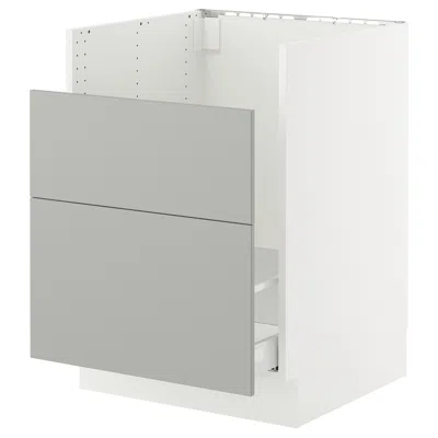 Ikea Sektion / Maximera Base Cabinet For Tallsjön Sink, White/havstorp Light Gray, 24x24x30 "