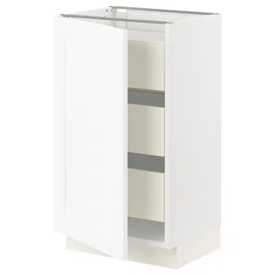 Ikea Sektion / Maximera Base Cabinet With 1 Door/3 Drawers, White Enköping/white Wood Effect, 18x15x30 "